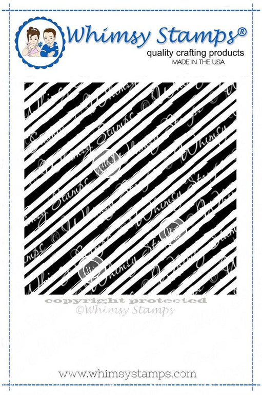 Whimsy Stamps - Brushed Stripes Background Rubber Cling Stamp