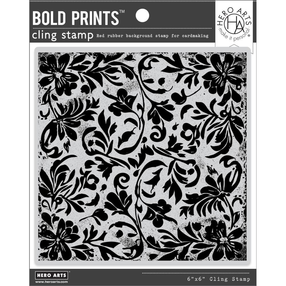 Hero Arts Cling Stamp 6"X6" - Abstract Poinsettia Bold Prints 