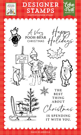 Echo Park - Very Pooh Bear Christmas Clear Stamps