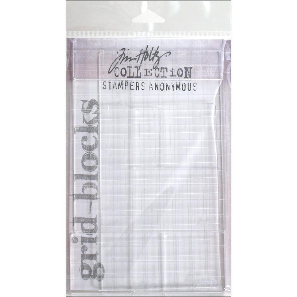 Tim Holtz Acrylic Stamping Grid Blocks 9/Pkg