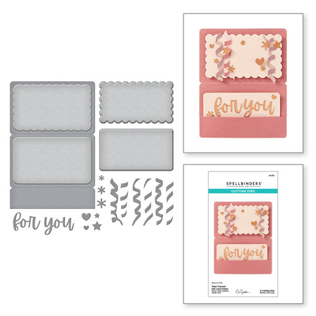 Spellbinders - Treat Yourself Gift Card Holder Etched Dies from the Bougie Birthday Collection by Nina Boettcher