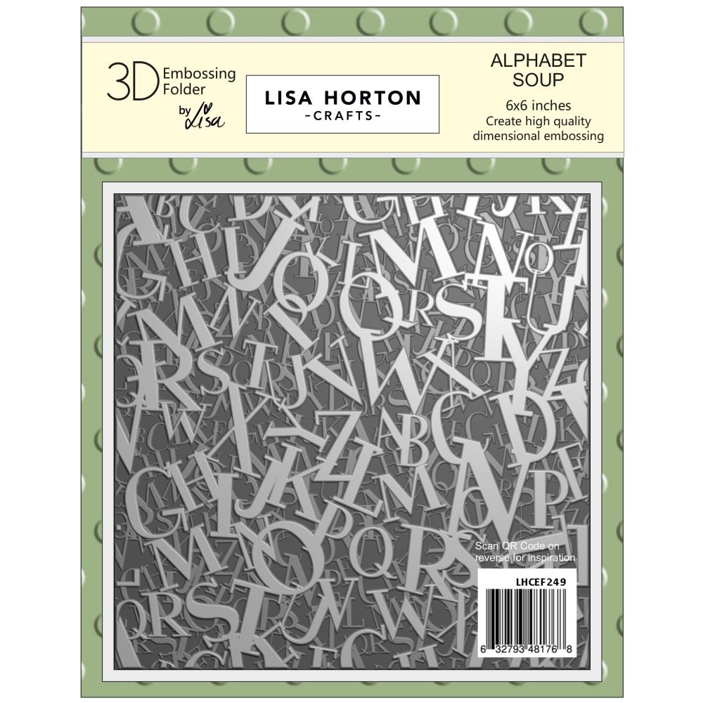 Lisa Horton Crafts Embossing Folder -  Alphabet Soup 