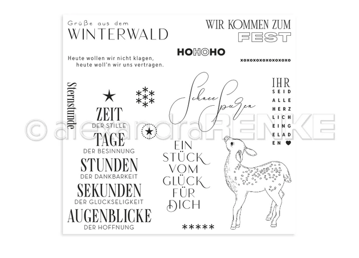 Alexandra Renke - Clear Stamp 'Aus dem Winterwald'