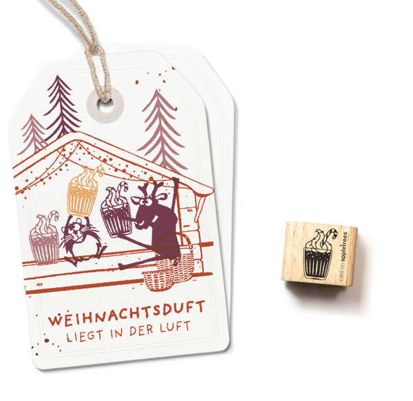 cats on appletrees - Ministempel heiße Schokolade