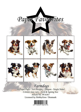 Paper Favourites - Farmdogs A6 Paper Pad 