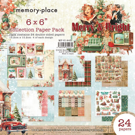 Memory Place - Merry & Bright 6x6 Inch Paper Pack