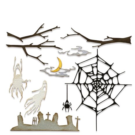 Sizzix Thinlits Die Set - Thinlits Die by Tim Holtz Vault Fright Night (11pcs) 