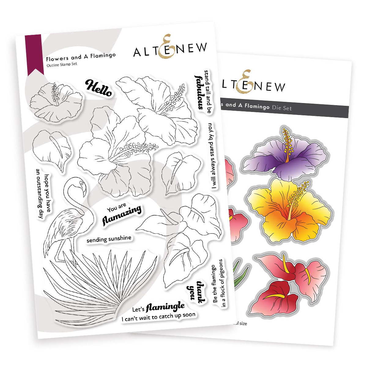 Altenew - Flowers And A Flamingo