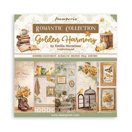 Stamperia - Golden Harmony 8x8 Inch Paper Pack 