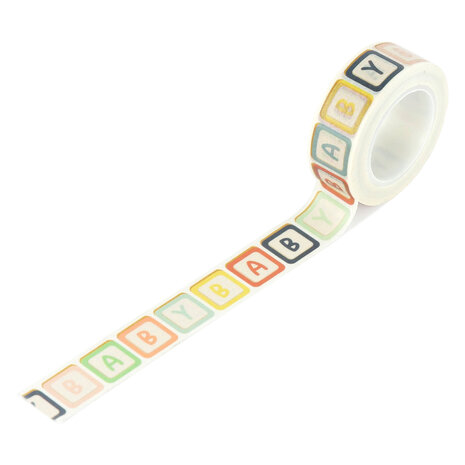 Echo Park - Baby On Board It's a Girl! Washi Tape Baby Blocks