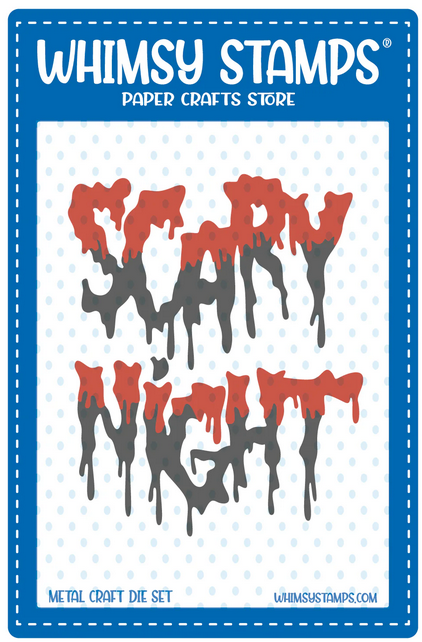 Whimsy Stamps - Scary Night Word Die Set