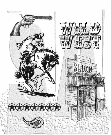 Tim Holtz - Wild West Tim Holtz Cling Stamps