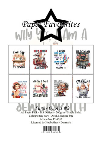 Paper Favourites - Funny Quotes #2 A6 Paper Pad