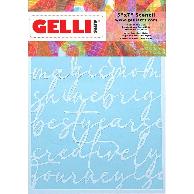 Gelli Arts Script Stencil