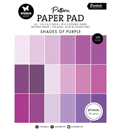 Studio Light Paper Pad - Shades of purple Essentials nr.249