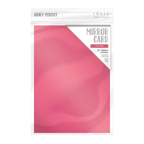 Tonic Craft Perfect - Mirror Card A4 Satin Pink Chiffon