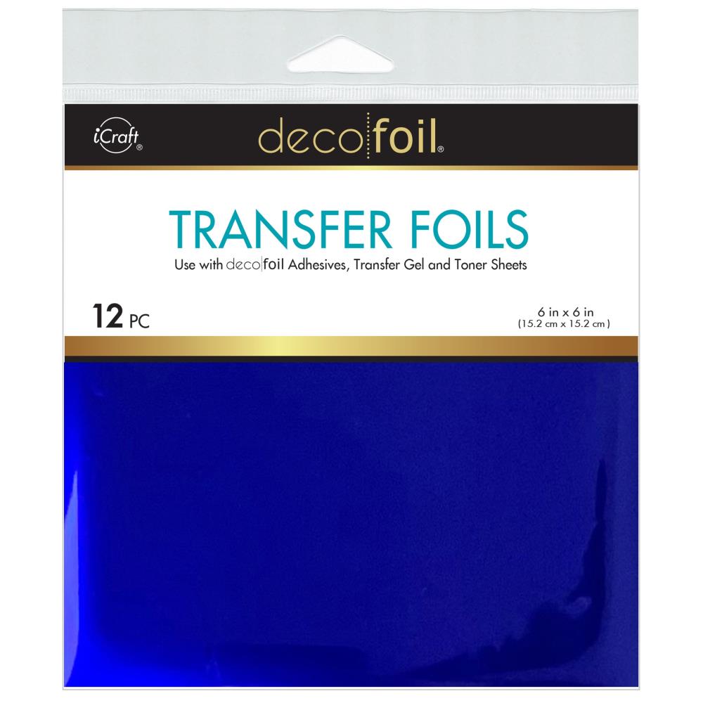 Deco Foil Transfer Sheets 6"X6" 12/Pkg -  Indigo Dreams 