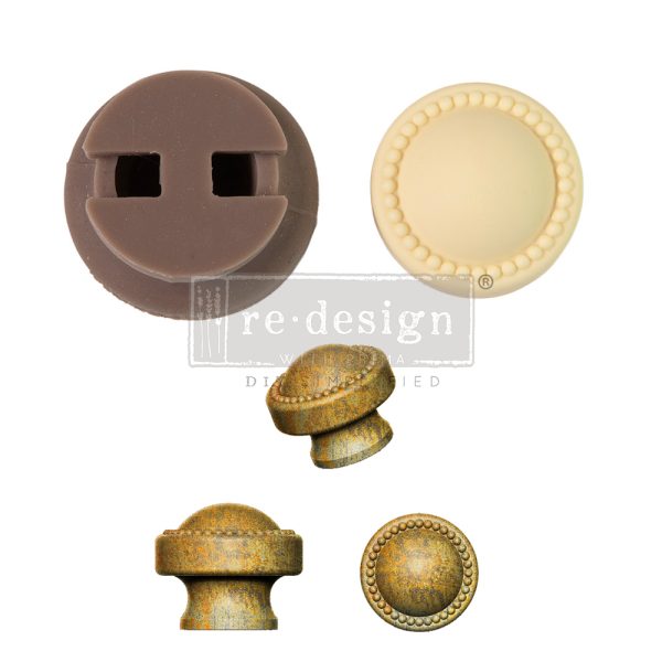 Re-Design with Prima - Cece Knob Mould – Pearl Inlay – 1 knob set, includes hardware