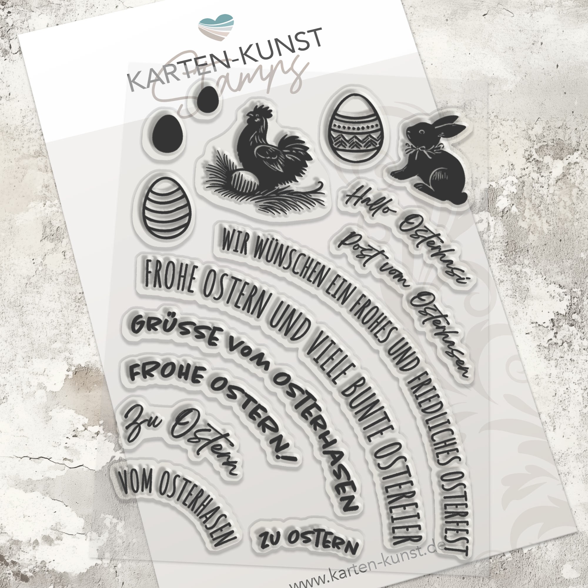 Karten-Kunst Clear Stamps KK-0277 - Circulus Runde Ostersprüche