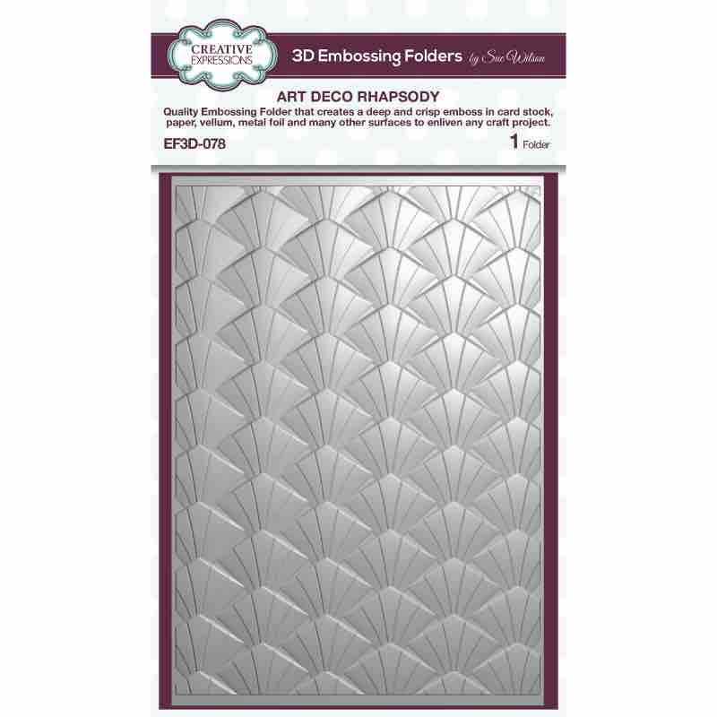 Creative Expressions Art Deco Rhapsody 5 in x 7 in 3D Embossing Folder