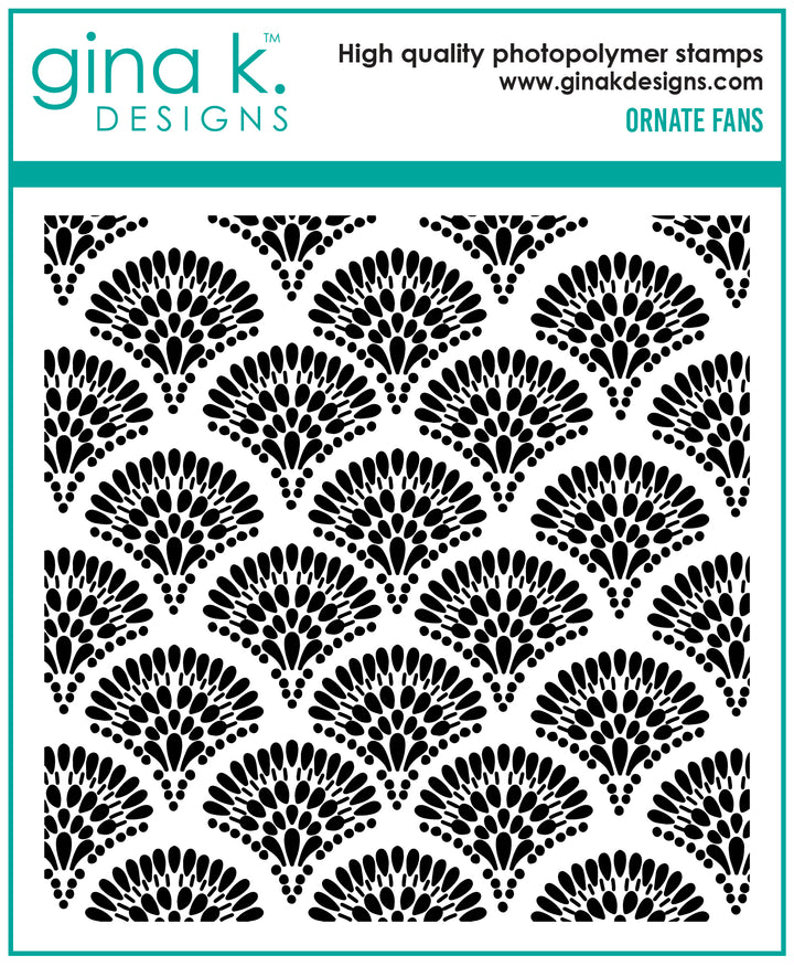 Gina K Designs - STAMPS- Ornate Fans