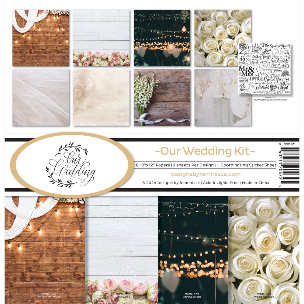 Reminisce Collection Kit 12"X12" - Our Wedding