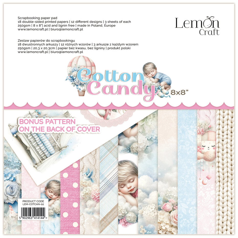 Lemon Craft - Cotton Candy 8x8 Inch Paper Pad