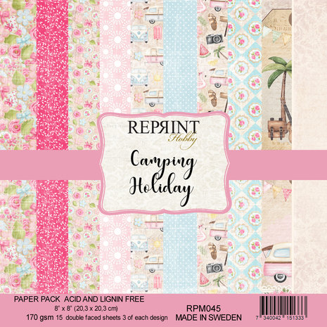 Reprint - Camping Holiday 8x8 Inch Paper Pack