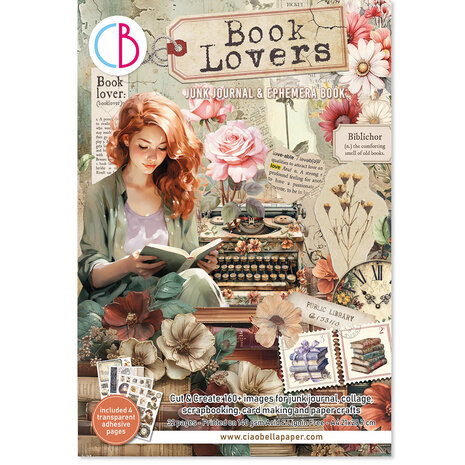 Ciao Bella - Book Lovers A4 Junk Journal Ephemera Book (32pcs)