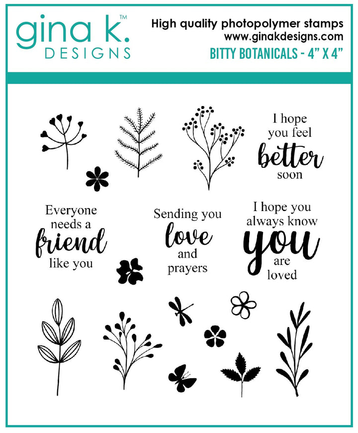 Gina K Designs - STAMPS- Bitty Botanicals MINI