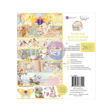 Prima Marketing - In Full Bloom 6x6 Inch Paper Pad