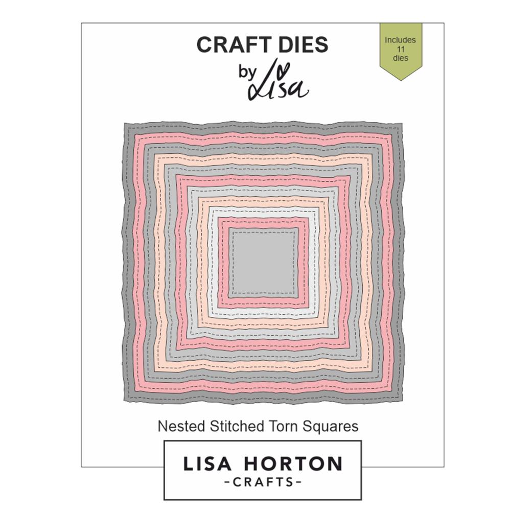 Lisa Horton Crafts Dies - Torn Edge Squares 