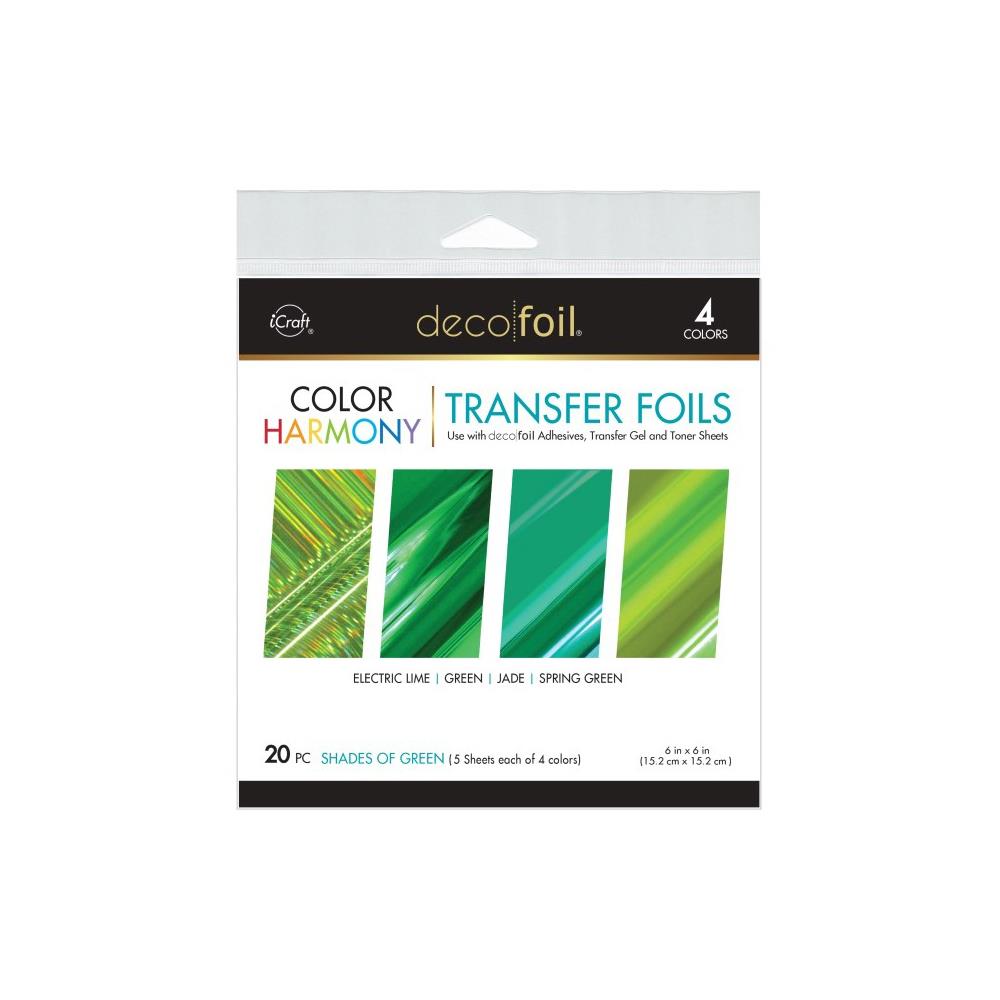 Deco Foil Harmony Foil Pack 6"X6" 20/Pkg - Shades Of Green