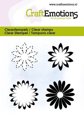 CraftEmotions clearstamps 6x7cm - Verschiedene Blumen 2