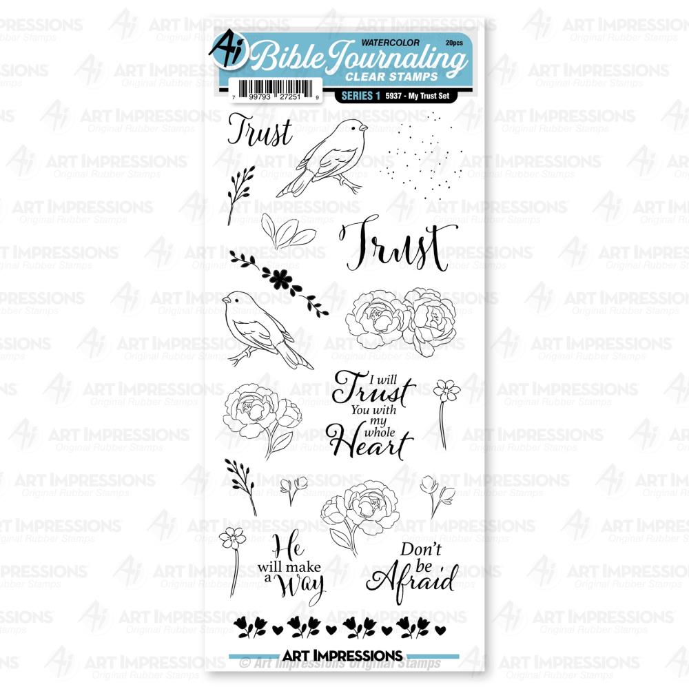 Art Impressions Bible Journaling Clear Stamp Set - My Trust