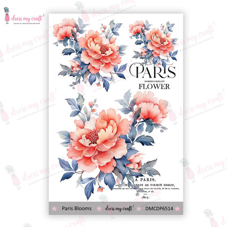 Dress My Craft - Transfer Me Mini Paris Blooms