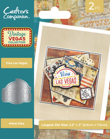 Crafter's Companion - Vintage Vegas Metal Die Viva Las Vegas 