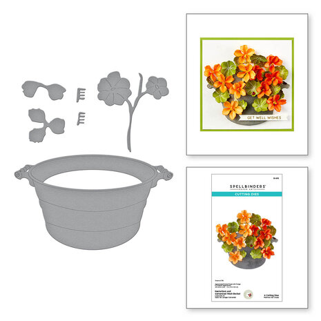 Spellbinders - Nasturtium and Galvanized Wash Bucket Etched Dies