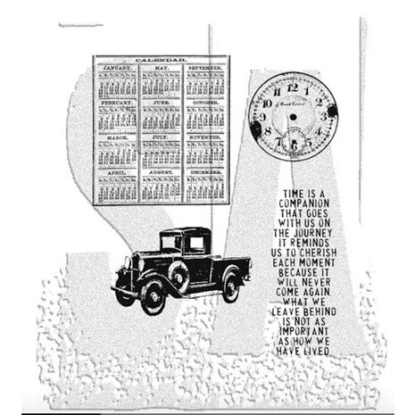 Tim Holtz - Elements Of Time Tim Holtz Cling Stamps