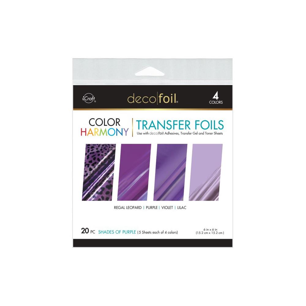 Deco Foil Harmony Foil Pack 6"X6" 20/Pkg - Shades Of Purple