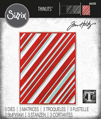 Sizzix Thinlits Die Set - Thinlits Die by Tim Holtz Layered Stripes (3pcs)