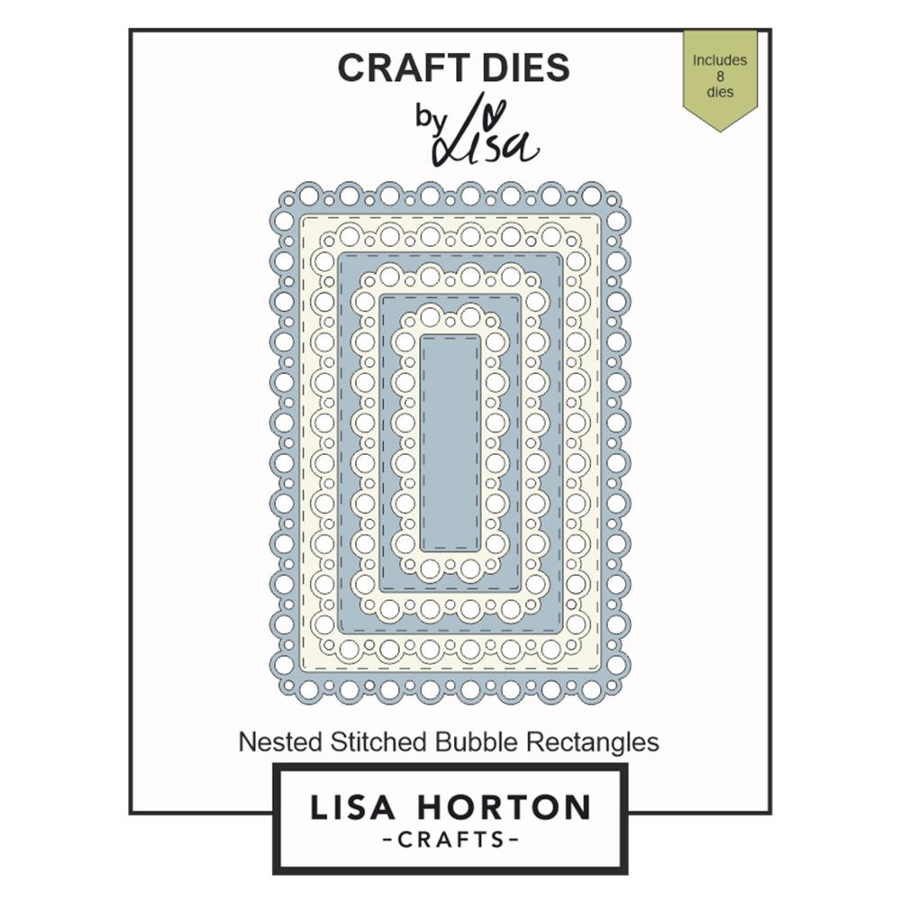 Lisa Horton Crafts Dies -  Stitched Bubble Rectangles 