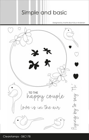 Simple and Basic - Love Is In the Air A6 Clear Stamp