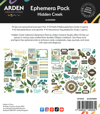 Arden Creative Studio - Hidden Creek Ephemera Pack (112pcs)