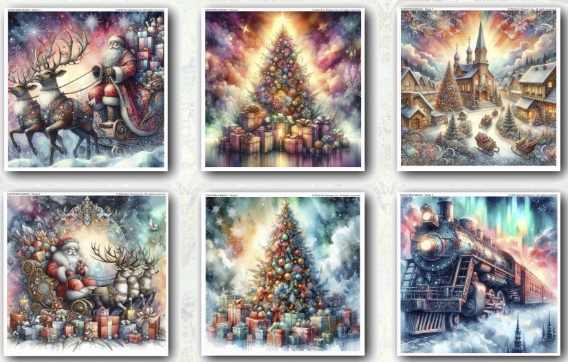 Zuri - Decoupage Papers - Christmas Magic