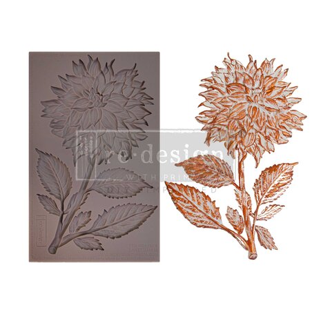 Prima Marketing Re-Design Mould - Sweet Dahlia 5x8 Inch Decor Mould