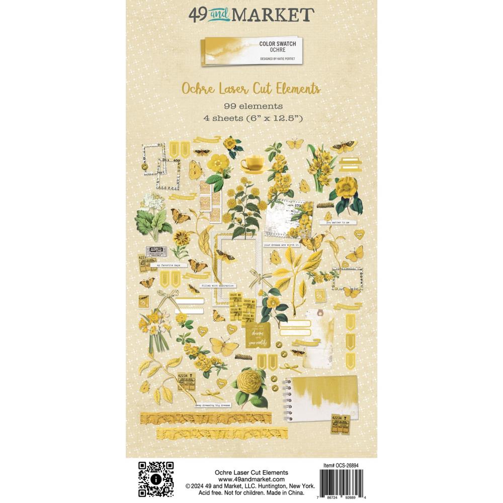 49 And Market - Color Swatch: Ochre Laser Cut Outs