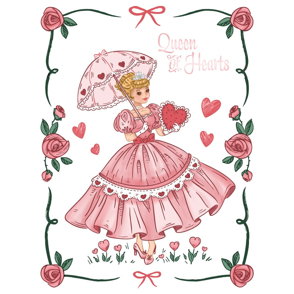 Honey Bee -  Queen Of Hearts - Rubber Cling Stamp Set 