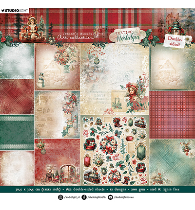 Studio Light Double-sided scrapbooking Festive Nostalgia nr.252  12x12"