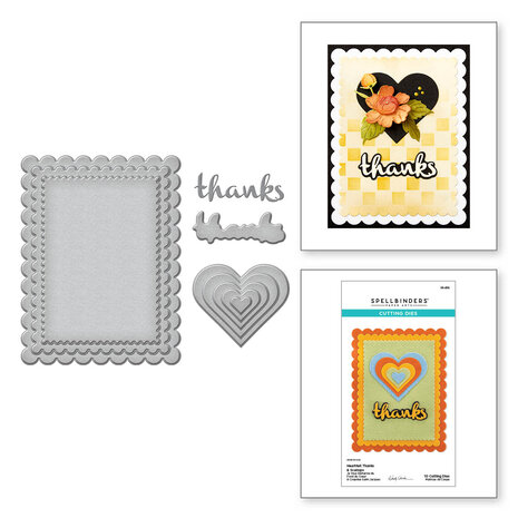 Spellbinders - Heartfelt Thanks & Scallops Etched Dies